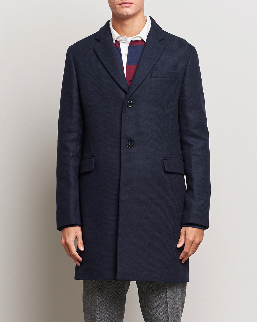 Homme | Manteaux Et Vestes | GANT | Tailored Wool Coat Night Blue