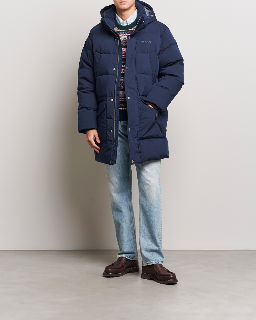 Homme | Manteaux Et Vestes | GANT | Long Alta Down Parka Evening Blue