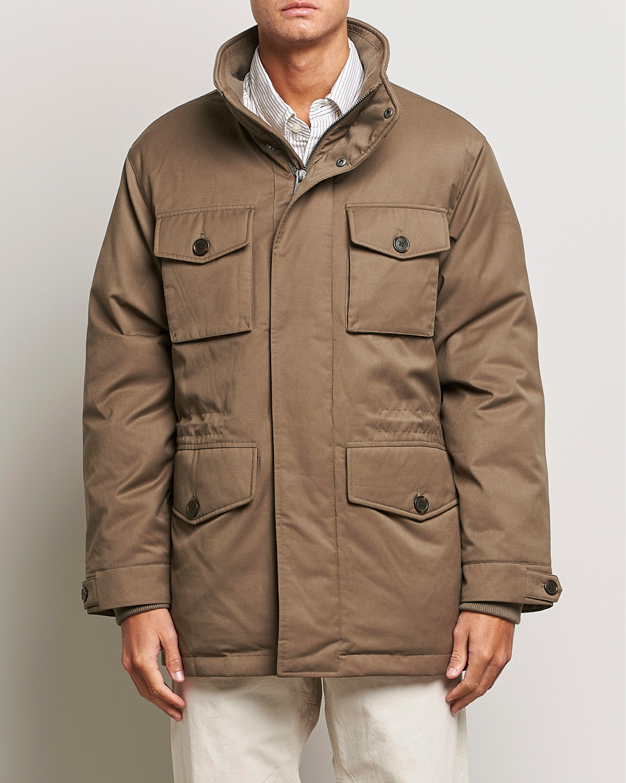 Homme | Manteaux Et Vestes | GANT | Flannel Padded Field jacket Desert Brown