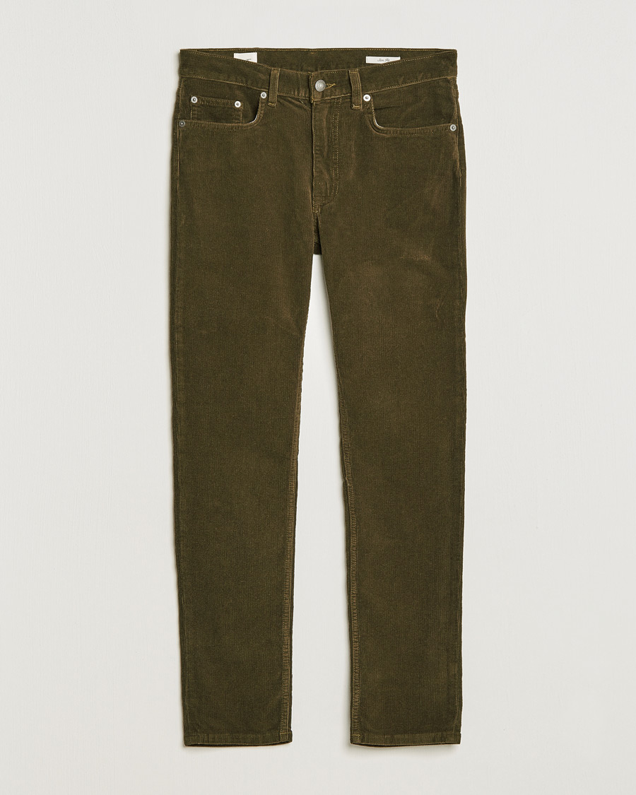 Homme | Pantalons | GANT | Cord 5-Pocket Jeans Dark Cactus
