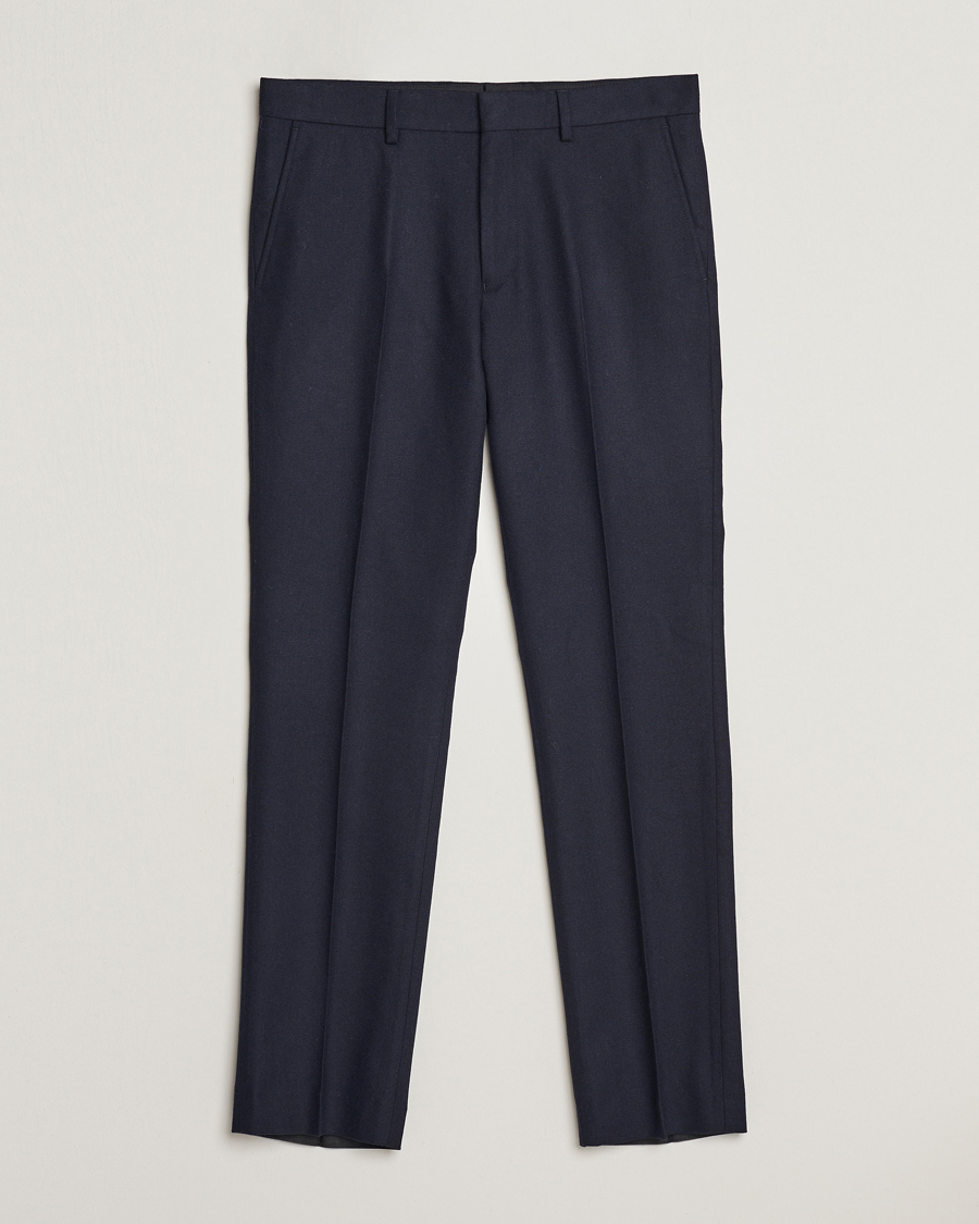 Homme | Pantalons | Gant | Slim Flannel Pants Evening Blue