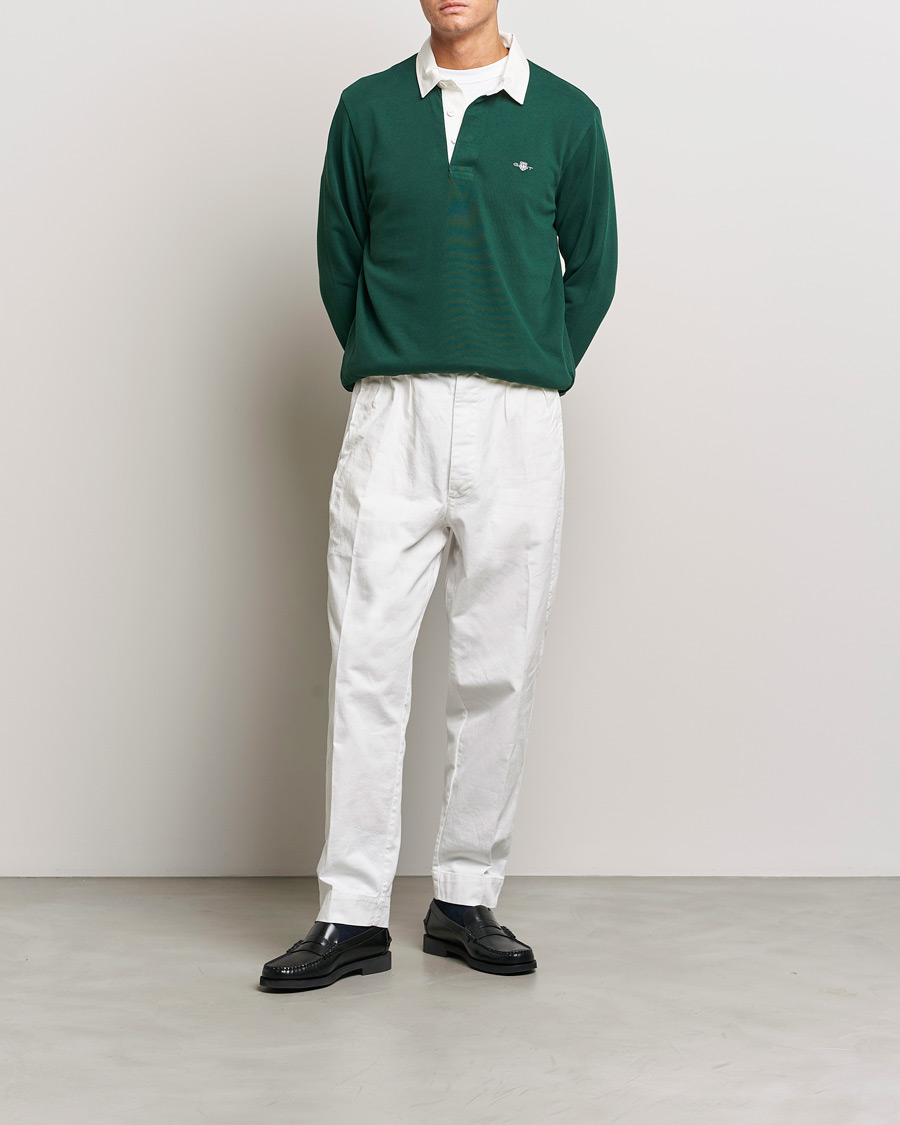 Homme | Pulls Et Tricots | GANT | Original Solid Heavy Rugger Tartan Green