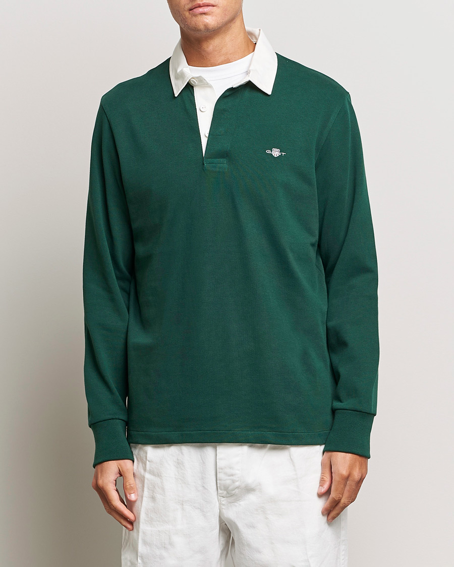 Homme | Pulls Et Tricots | GANT | Original Solid Heavy Rugger Tartan Green