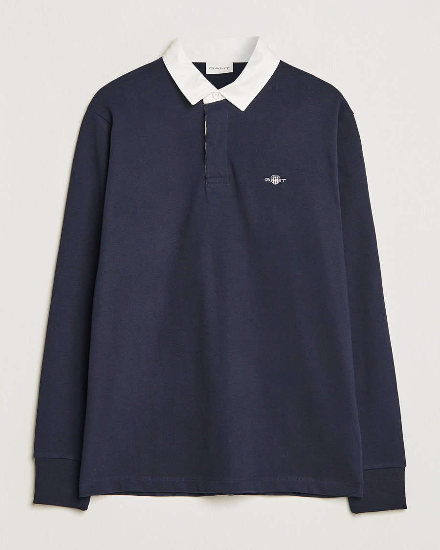 Homme | Pulls Et Tricots | GANT | Reg Shield Heavy Rugger Evening Blue