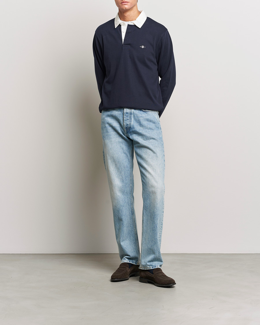 Homme | Pulls Et Tricots | GANT | Reg Shield Heavy Rugger Evening Blue