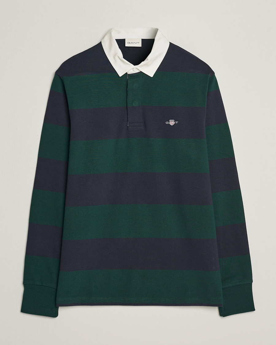 Homme | Pulls Et Tricots | GANT | Original Barstripe Heavy Rugger Tartan Green