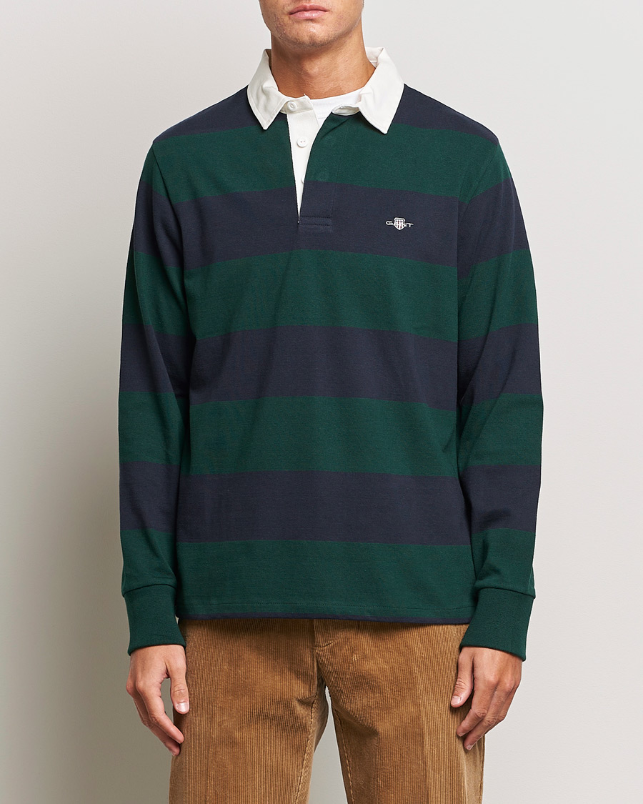 Homme | Pulls Et Tricots | GANT | Original Barstripe Heavy Rugger Tartan Green