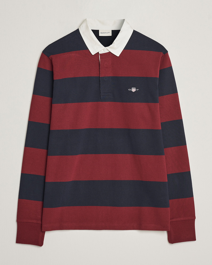 Homme | Pulls Et Tricots | GANT | Original Barstripe Heavy Rugger Plumped Red