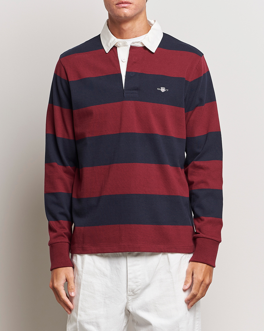 Homme | Pulls Et Tricots | GANT | Original Barstripe Heavy Rugger Plumped Red