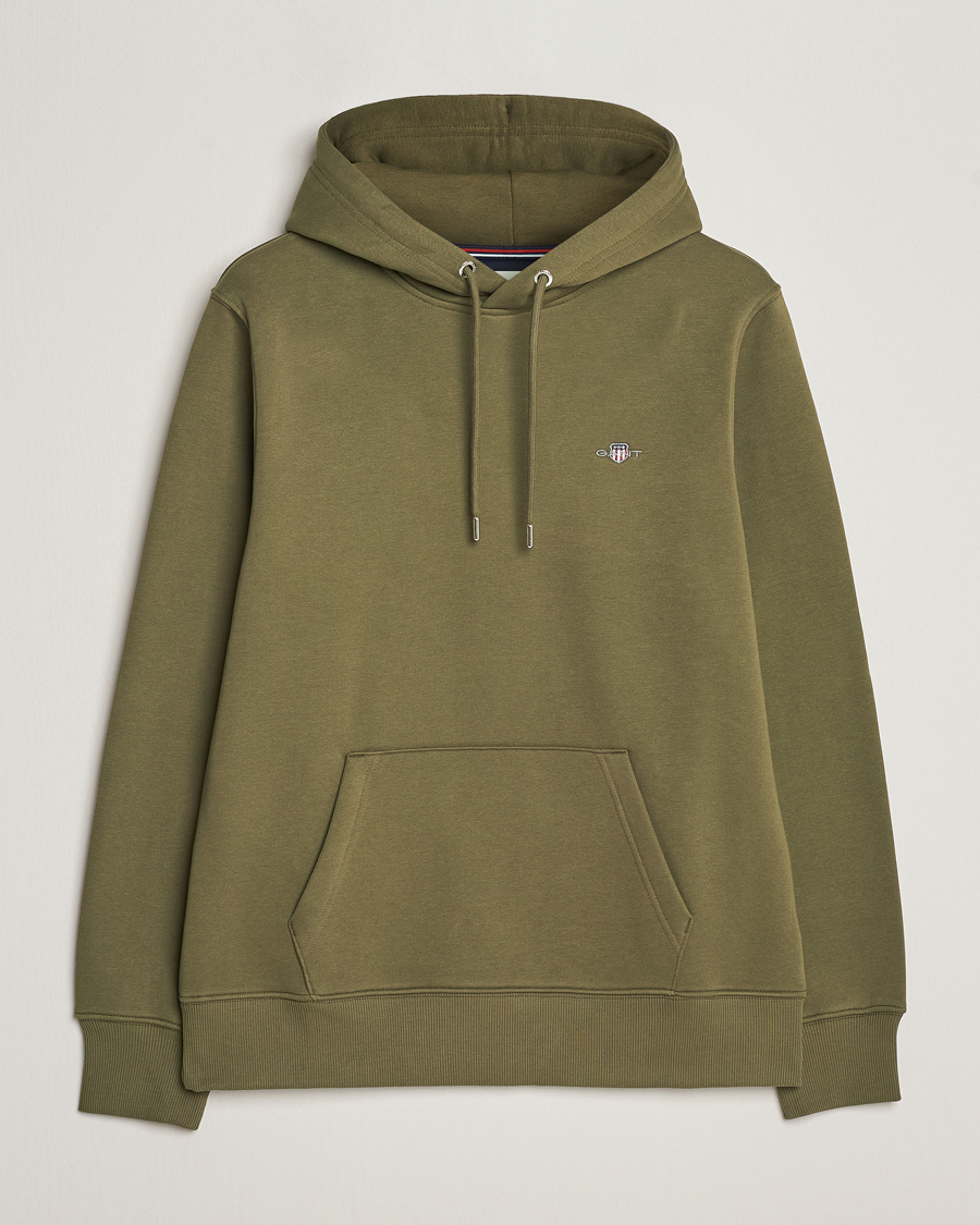 Homme | Pulls Et Tricots | GANT | Original Shield Logo Hoodie Juniper Green