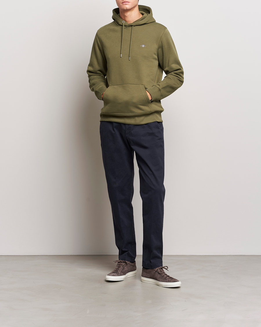 Homme | Pulls Et Tricots | GANT | Original Shield Logo Hoodie Juniper Green