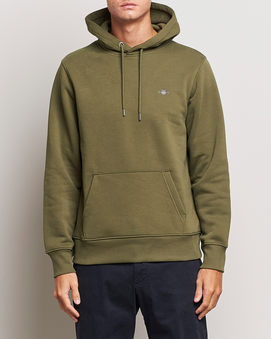 Homme | Pulls Et Tricots | GANT | Original Shield Logo Hoodie Juniper Green