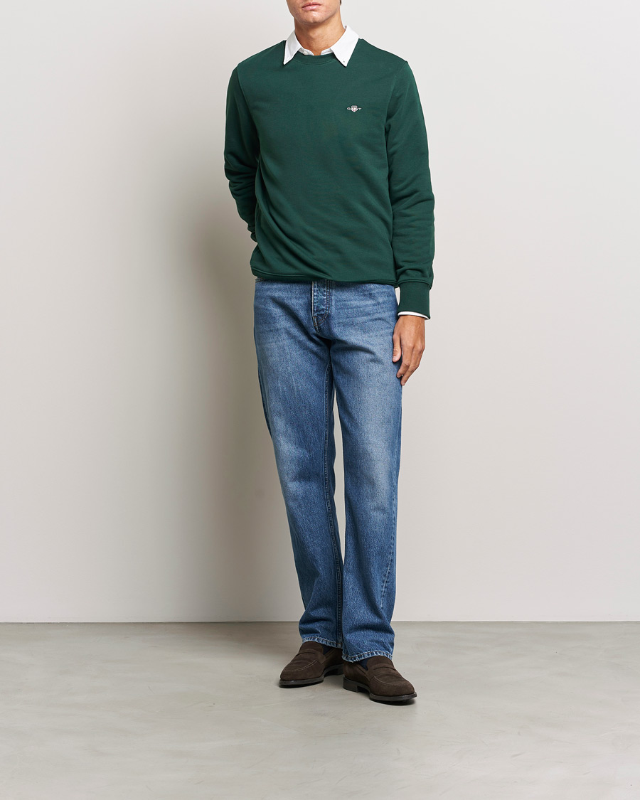 Homme | Pulls Et Tricots | GANT | Original Crew Neck Sweatshirt Tartan Green
