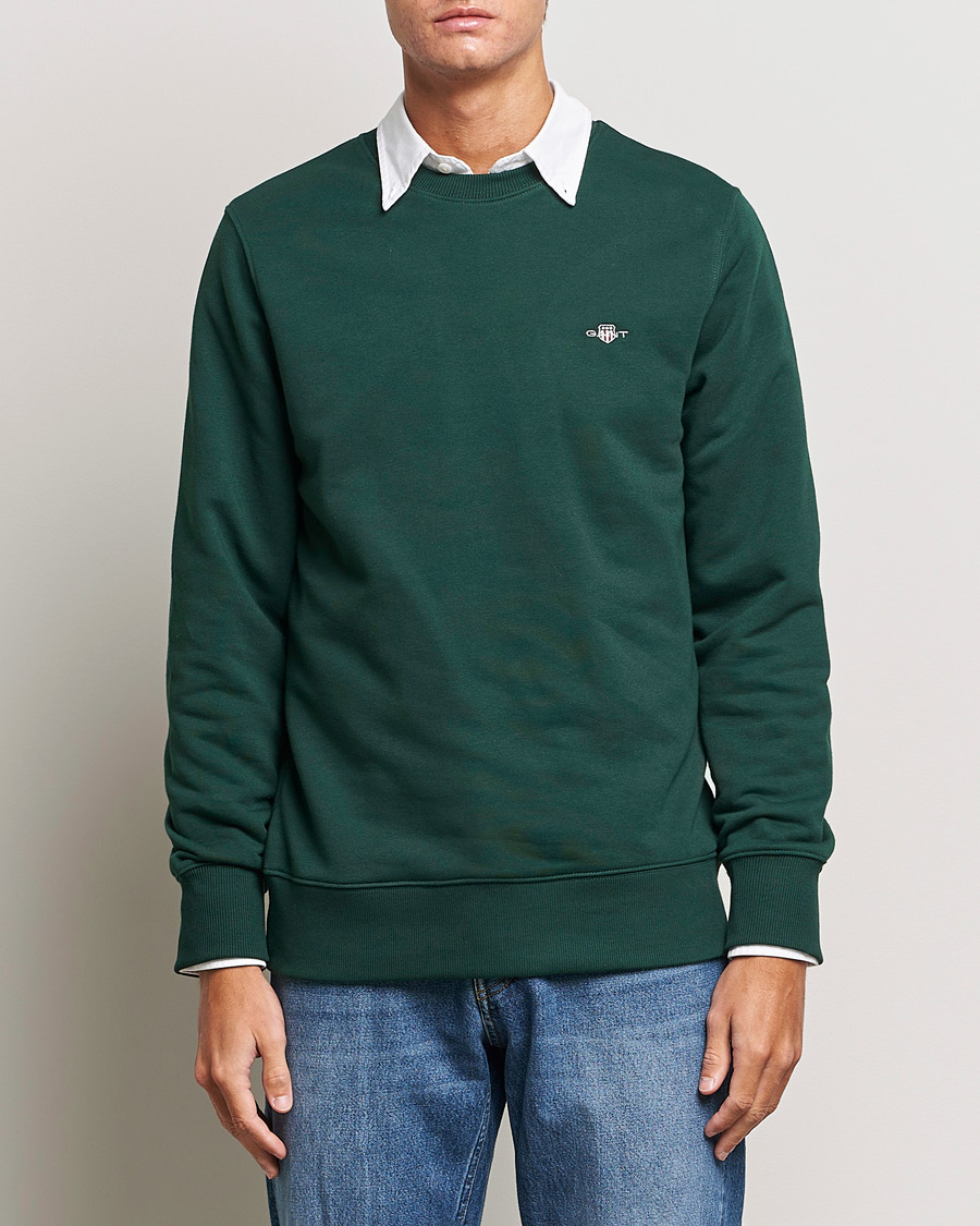 Homme | Pulls Et Tricots | GANT | Original Crew Neck Sweatshirt Tartan Green