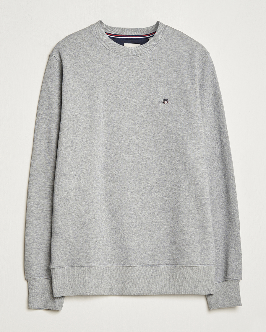 Homme | Pulls Et Tricots | Gant | Original Crew Neck Sweatshirt Grey Melange