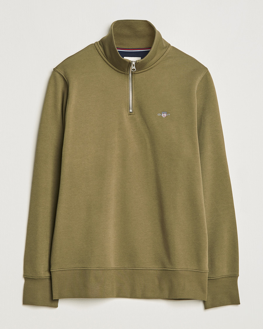 Homme | Pulls Et Tricots | GANT | Original Half Zip Sweater Juniper Green