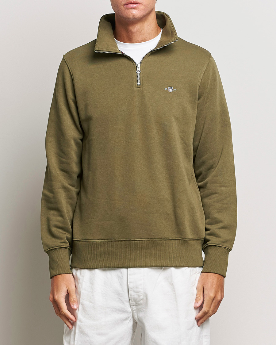 Homme | Pulls Et Tricots | GANT | Original Half Zip Sweater Juniper Green