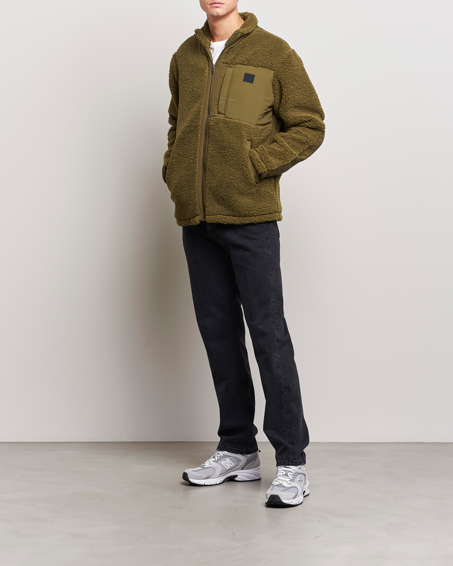 Homme | Pulls Et Tricots | GANT | Sherpa Fleece Full Zip Dark Cactus