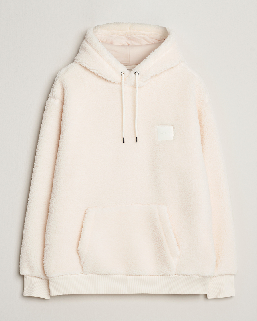Homme | Pulls Et Tricots | GANT | Sherpa Fleece Hoodie Cream