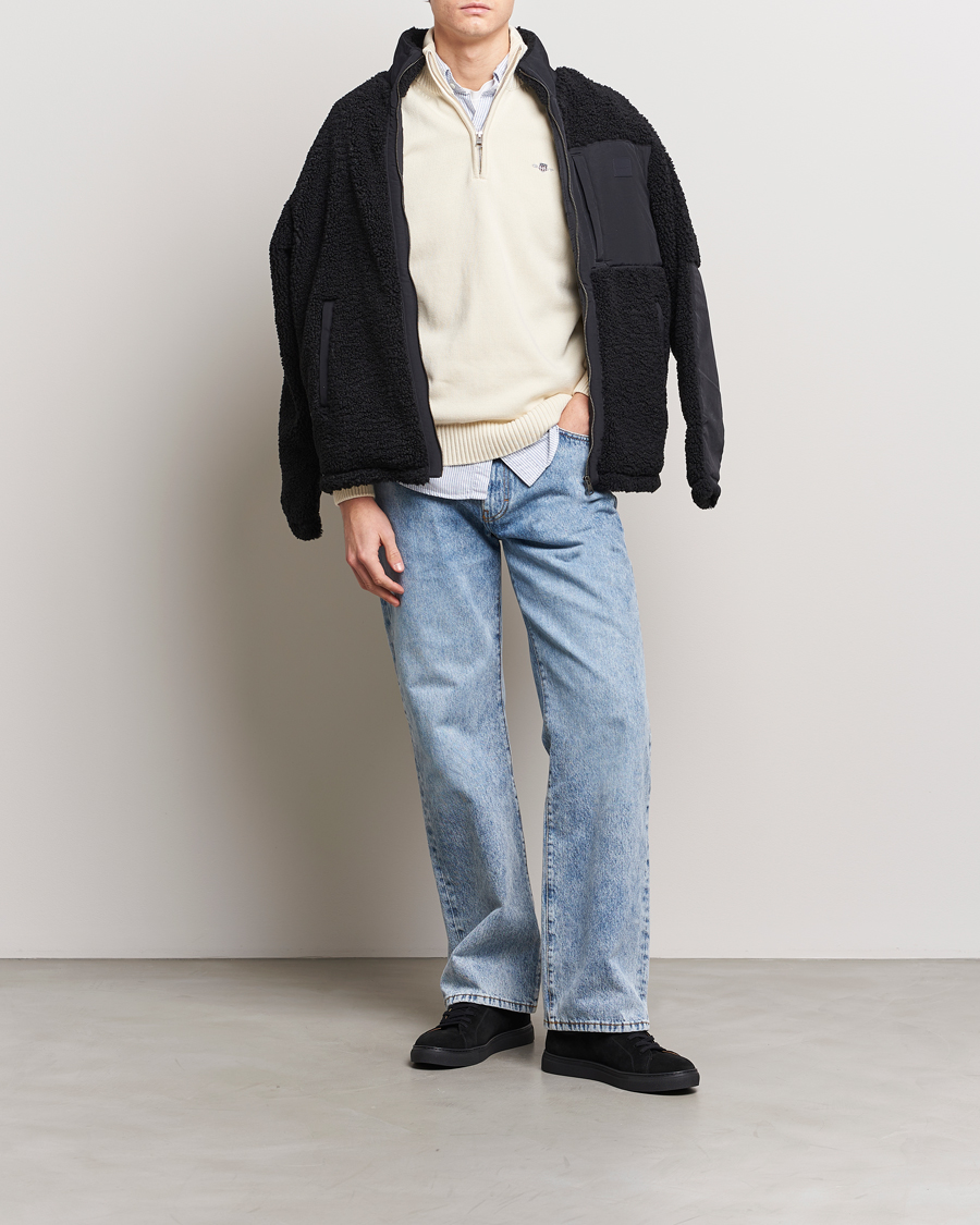 Homme | Pulls Et Tricots | GANT | Casual Cotton Half Zip Cream