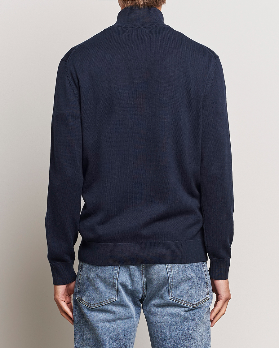 Homme | Pulls Et Tricots | Gant | Cotton Full Zip Cardigan Evening Blue