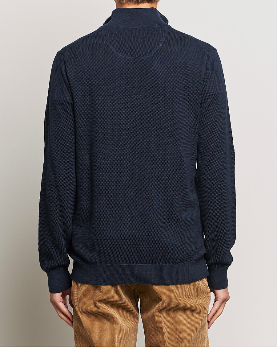 Homme | Pulls Et Tricots | GANT | Cotton Pique Half Zip Evening Blue