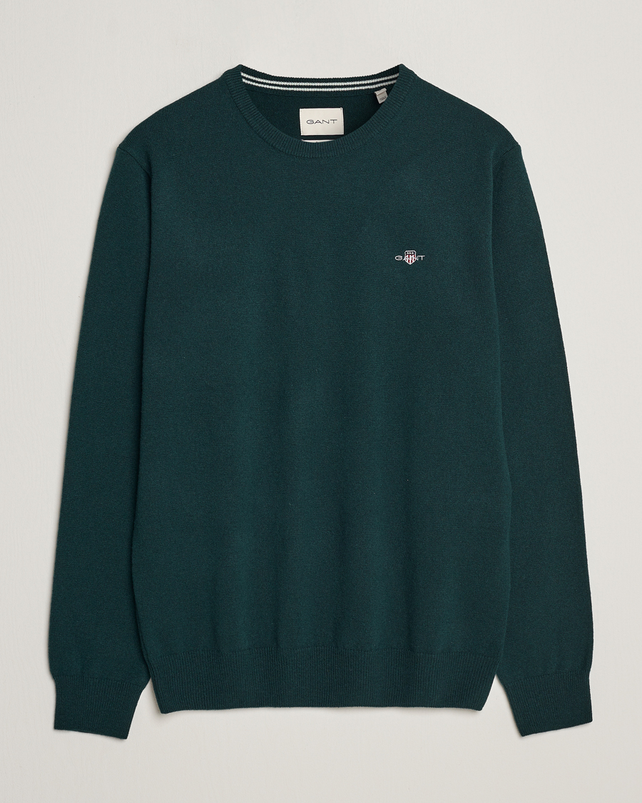 Homme | Pulls Et Tricots | GANT | Lambswool Crew Neck Pullover Tartan Green