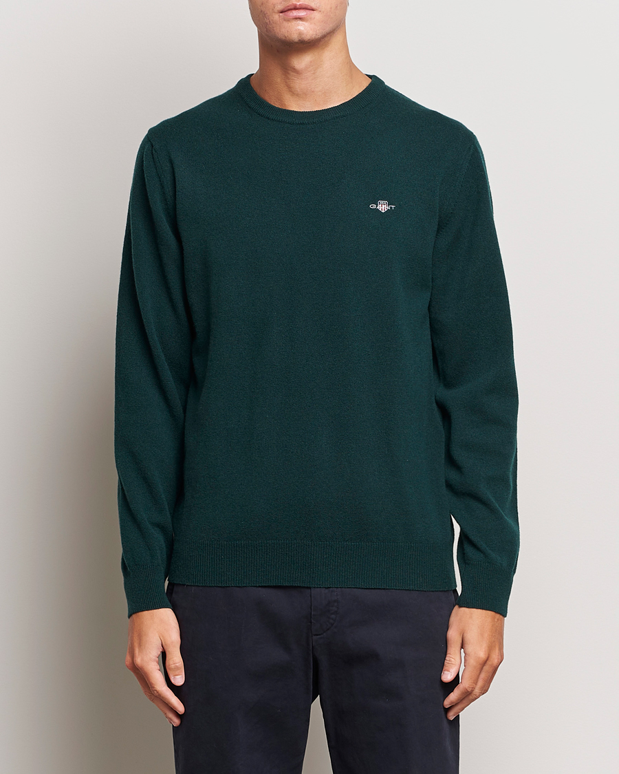 Homme | Pulls Et Tricots | GANT | Lambswool Crew Neck Pullover Tartan Green