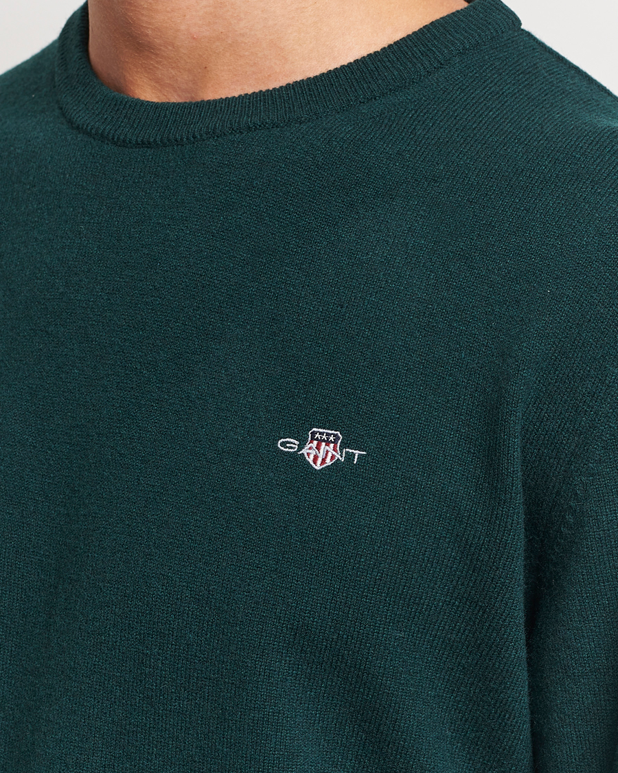 Homme | Pulls Et Tricots | GANT | Lambswool Crew Neck Pullover Tartan Green