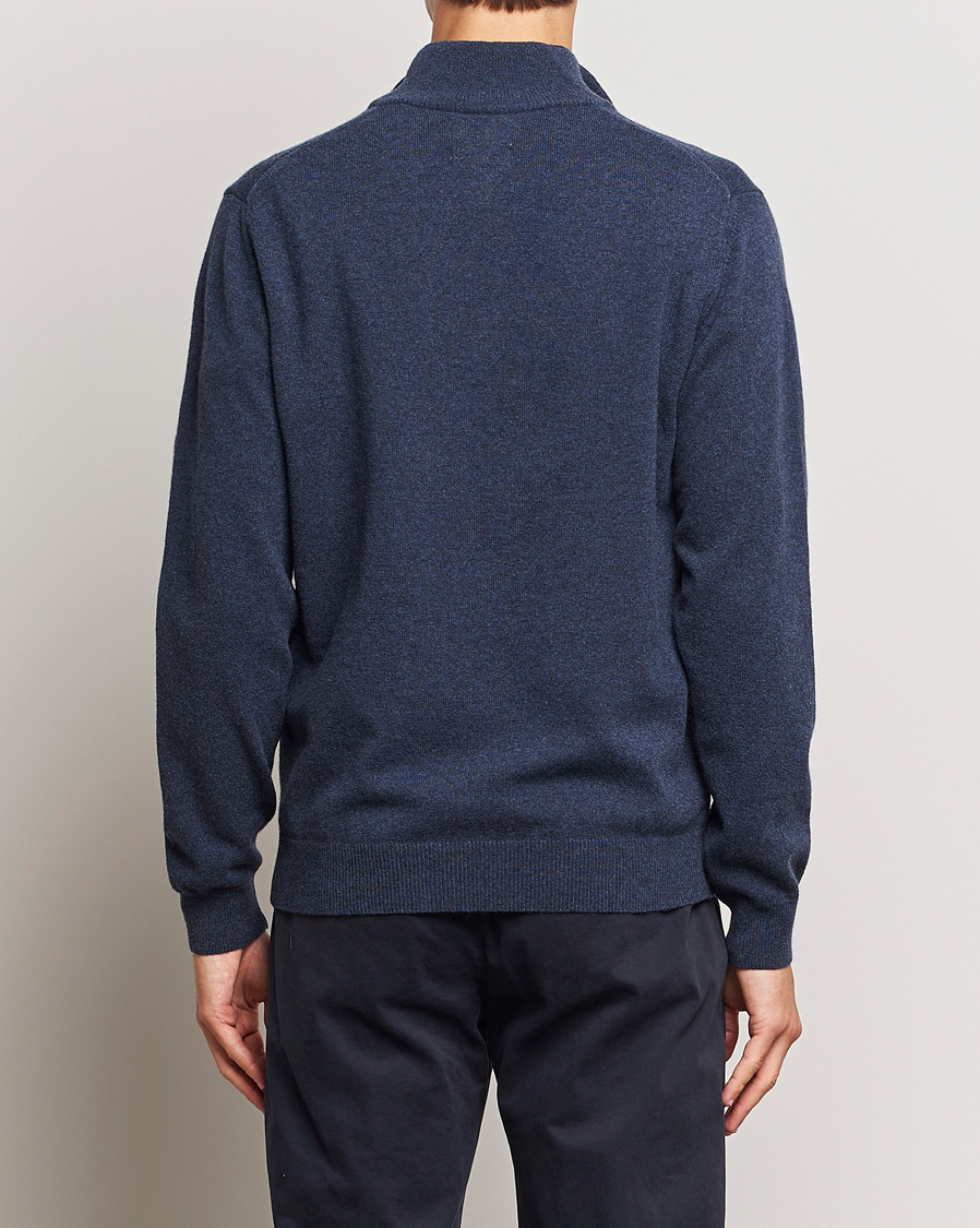 Homme | Pulls Et Tricots | GANT | Lambswool Half Zip Dark Navy Melange