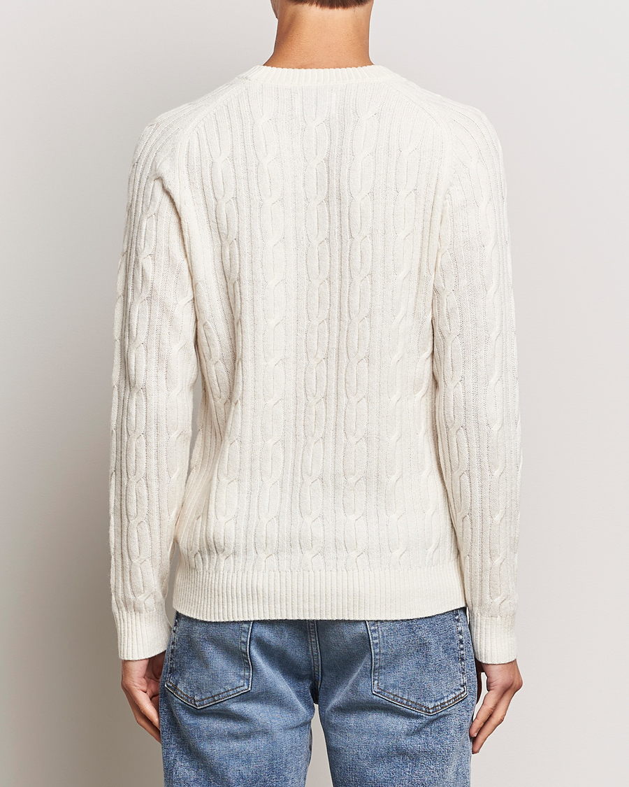 Homme | Pulls Et Tricots | GANT | Lambswool Cable Crew Neck Pullover Cream