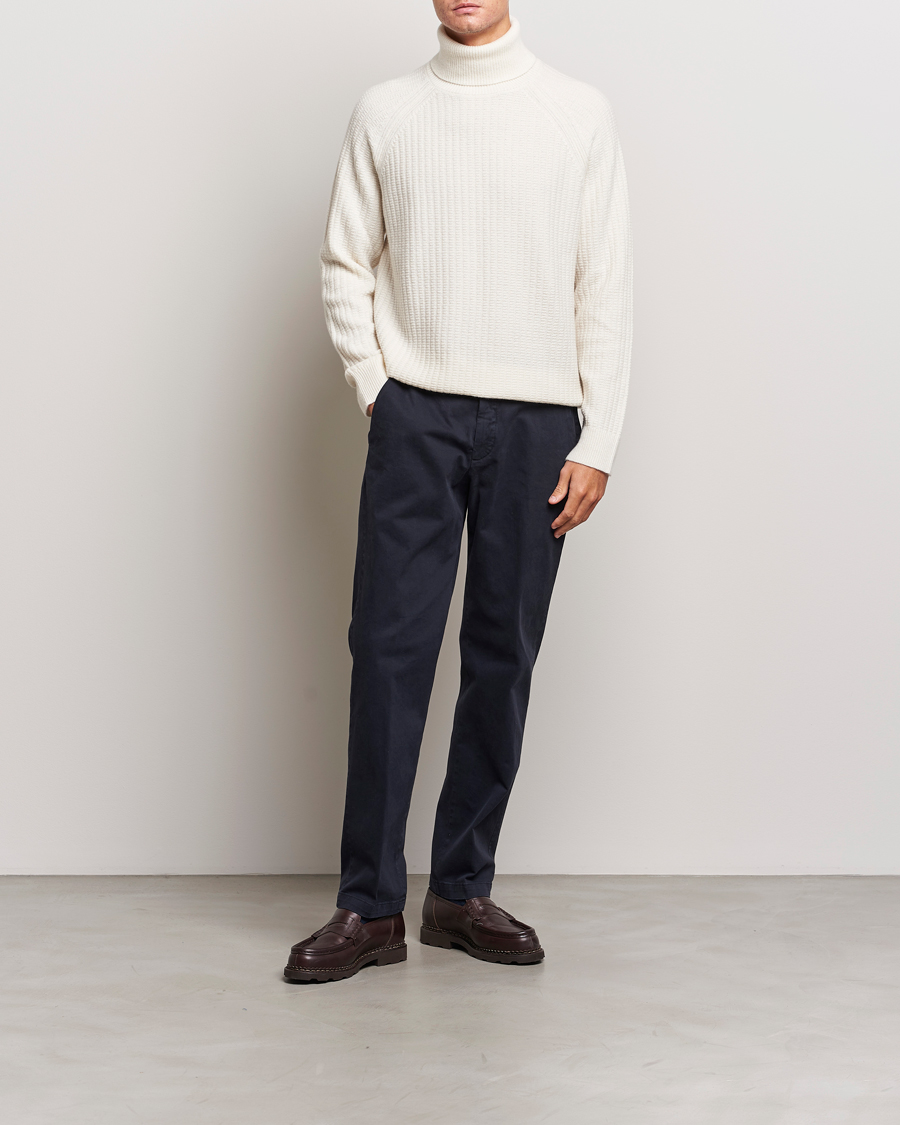 Homme | Pulls Et Tricots | GANT | Lambswool Textured Rollneck Cream