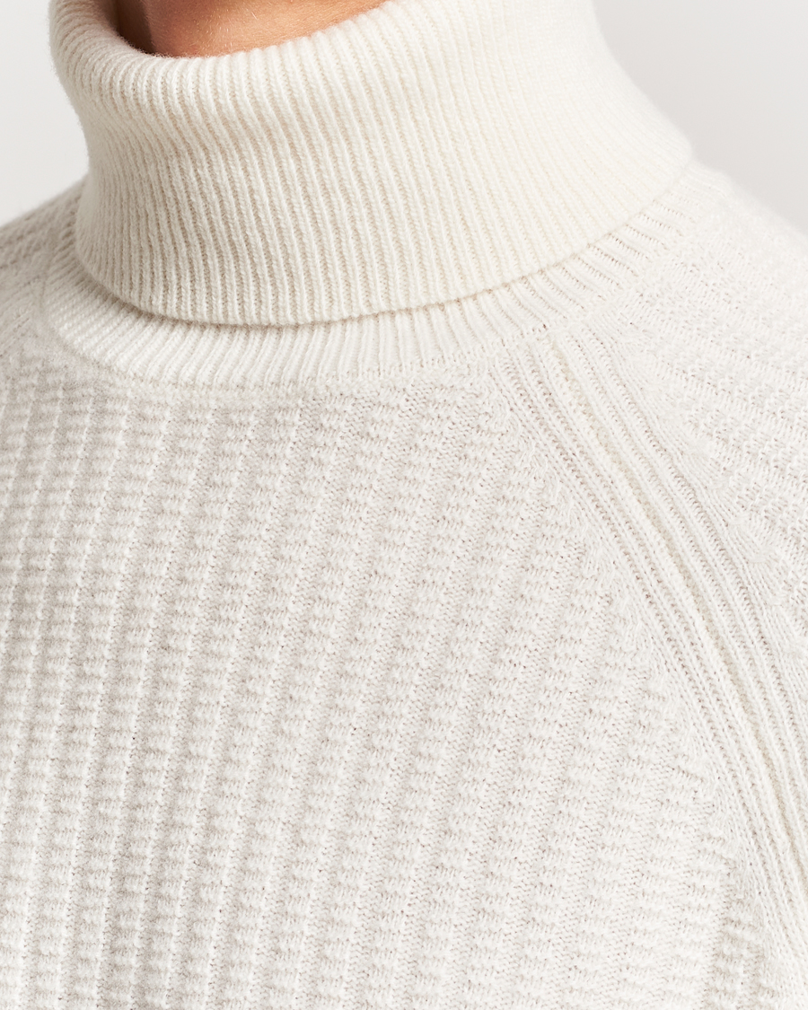 Homme | Pulls Et Tricots | GANT | Lambswool Textured Rollneck Cream