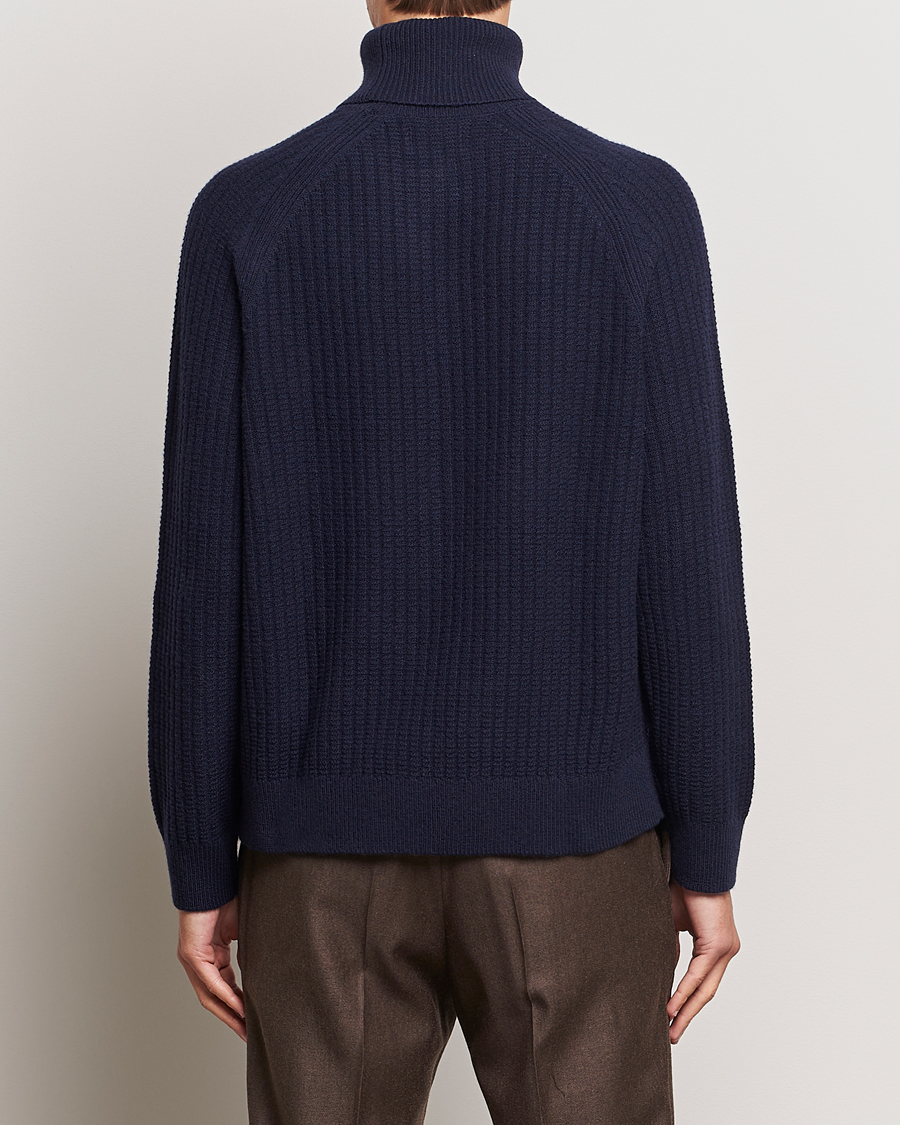 Homme | Pulls Et Tricots | GANT | Lambswool Textured Rollneck Evening Blue