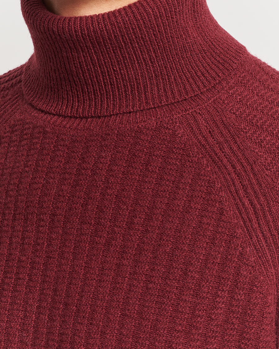 Homme | Pulls Et Tricots | GANT | Lambswool Textured Rollneck Plumped Red