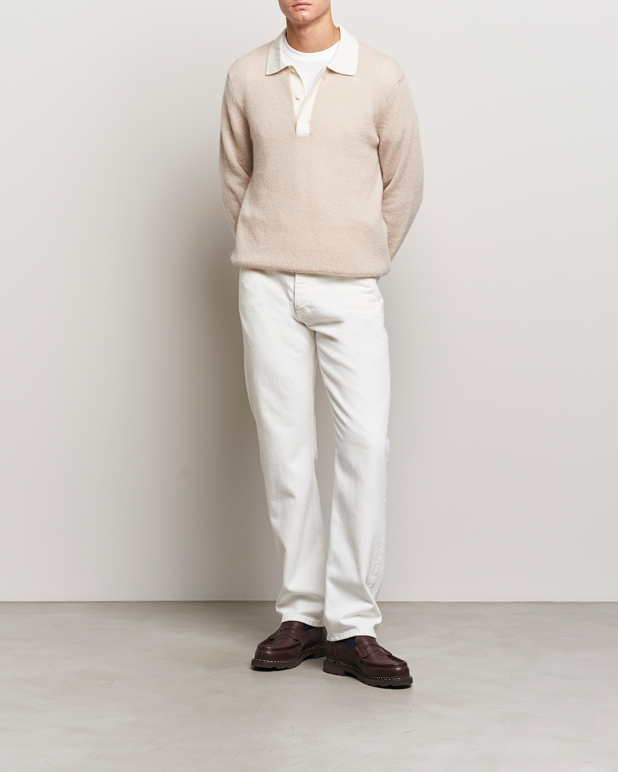 Homme | Pulls Et Tricots | GANT | Mohair Knitted Polo Soft Oat