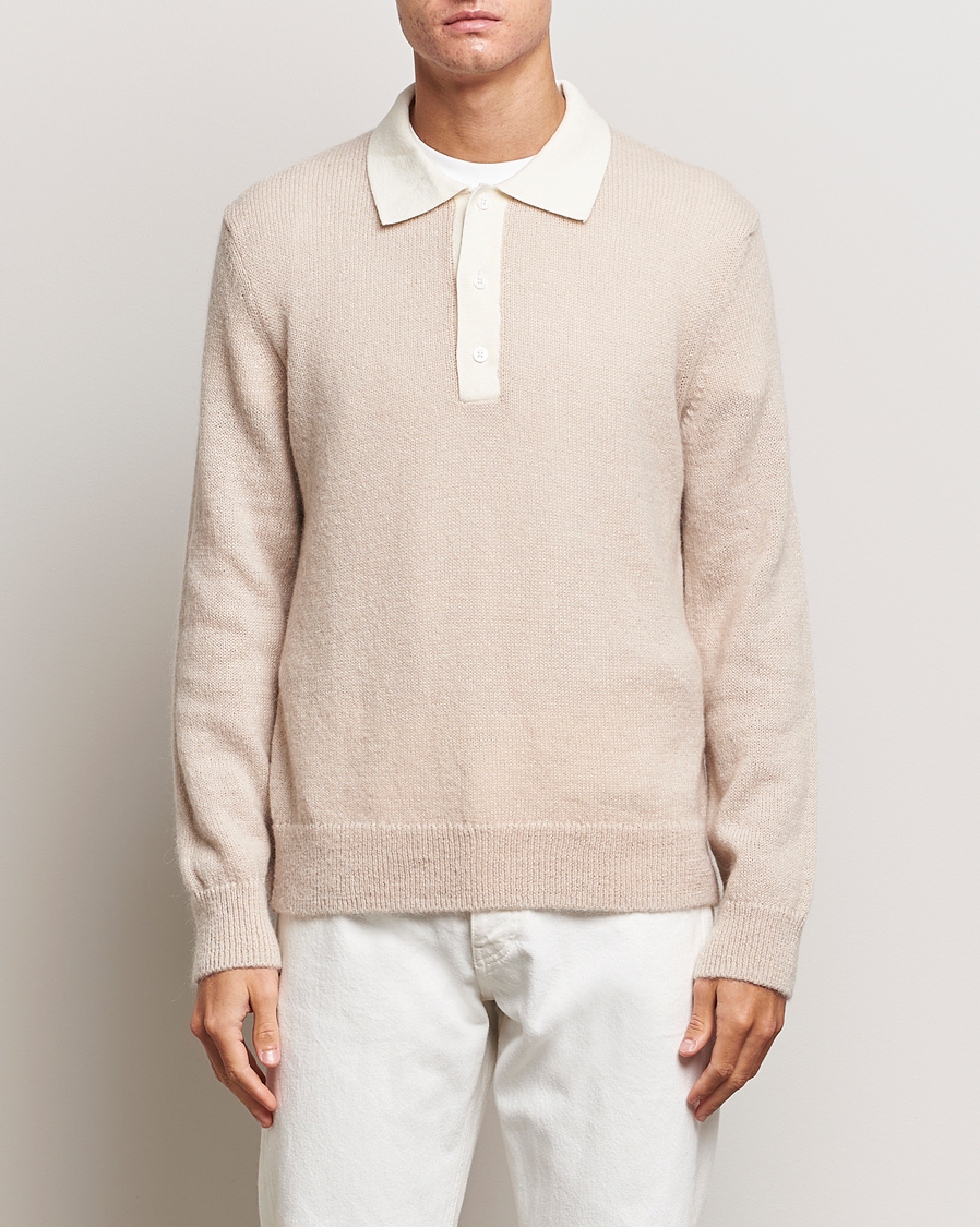 Homme | Pulls Et Tricots | GANT | Mohair Knitted Polo Soft Oat