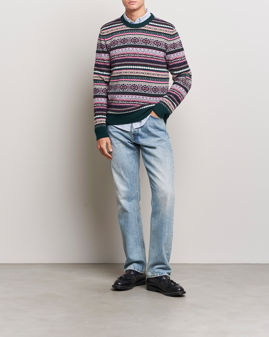 Homme | Pulls Et Tricots | GANT | Wool Fairisle Sweater Tartan Green