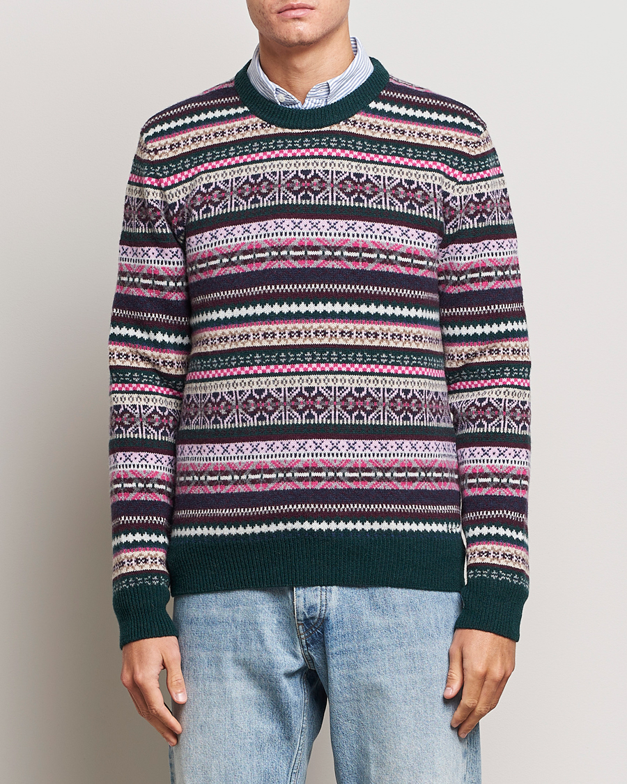 Homme | Pulls Et Tricots | GANT | Wool Fairisle Sweater Tartan Green