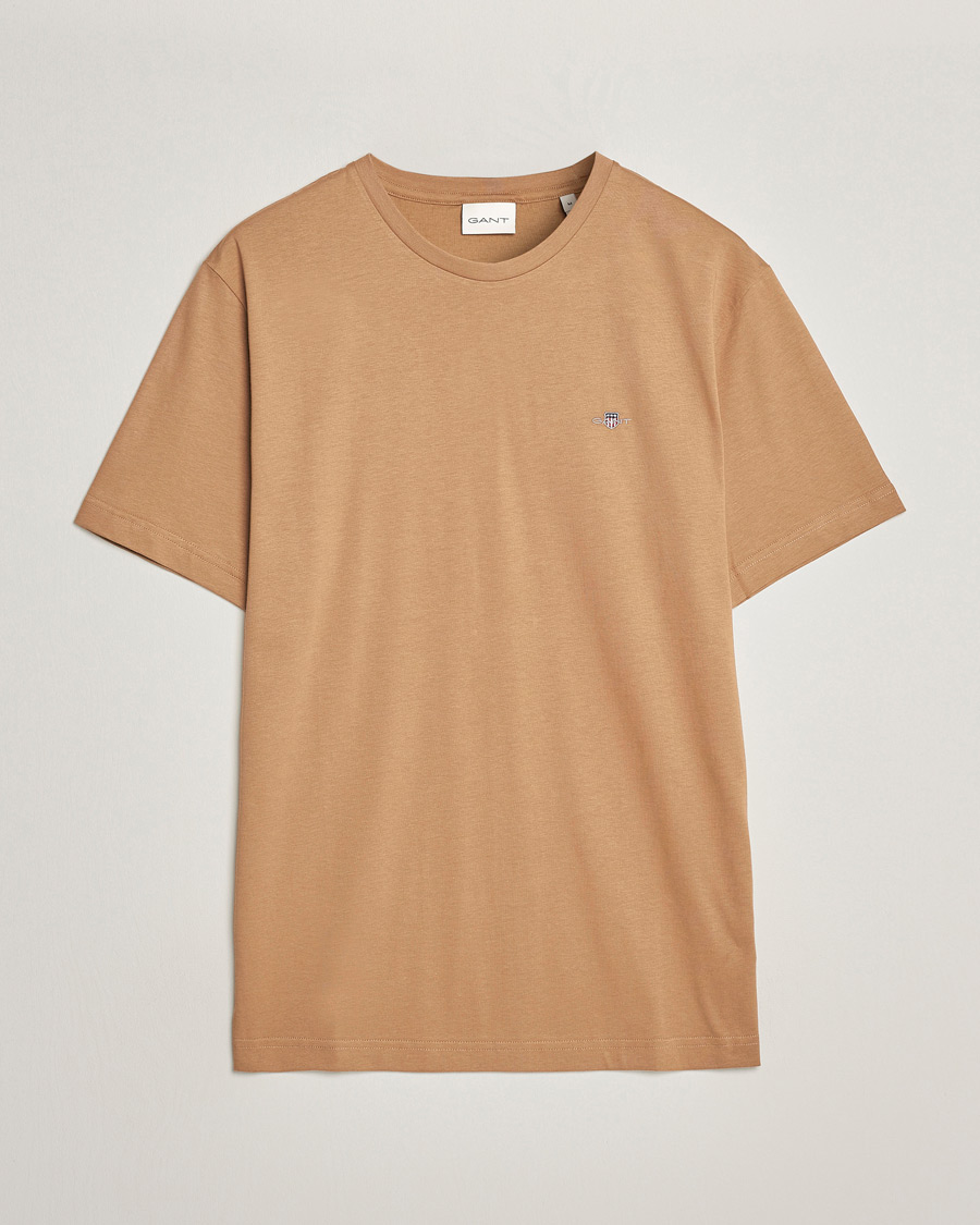 Homme | T-shirts | GANT | The Original T-Shirt Warm Khaki