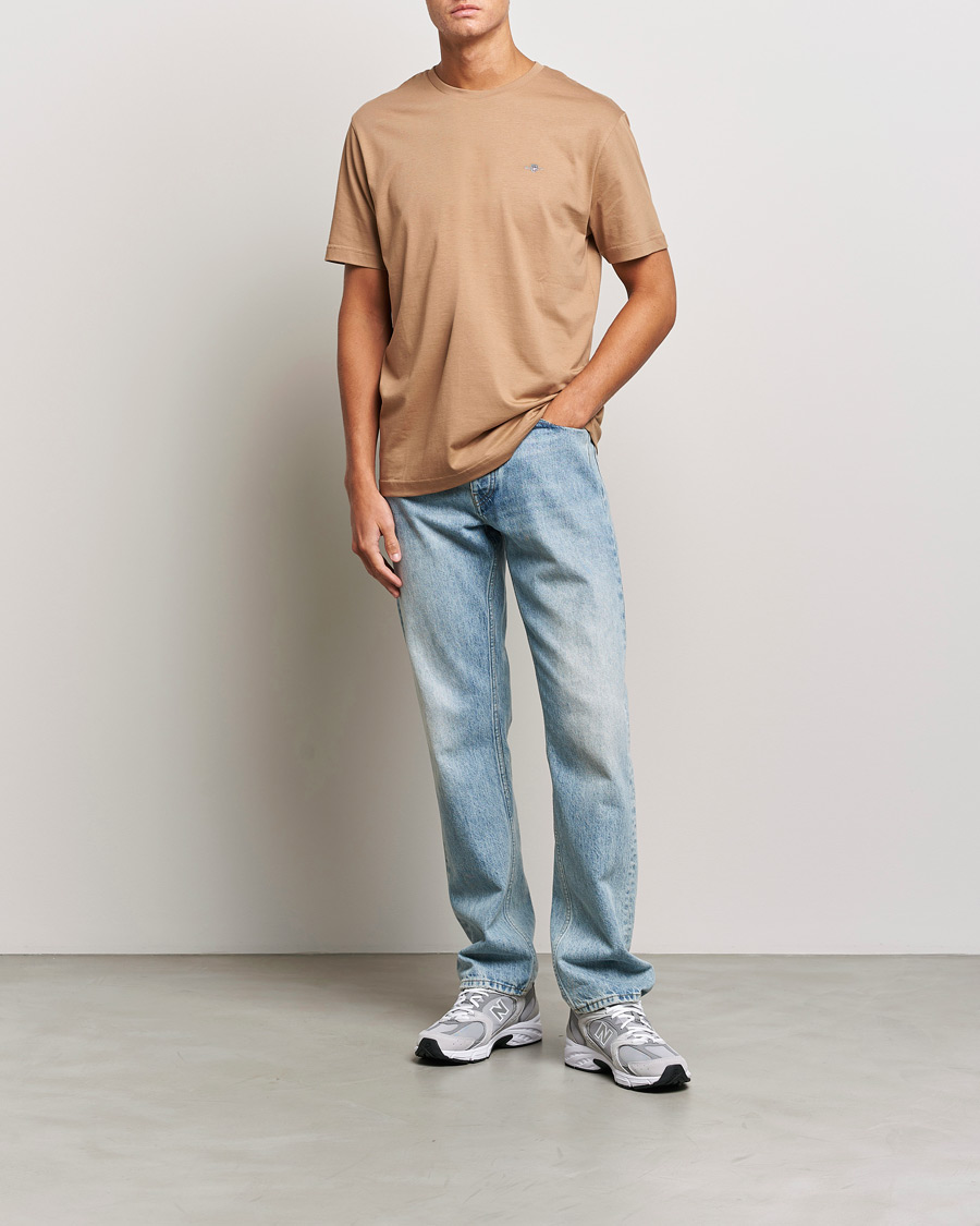 Homme | T-shirts | GANT | The Original T-Shirt Warm Khaki