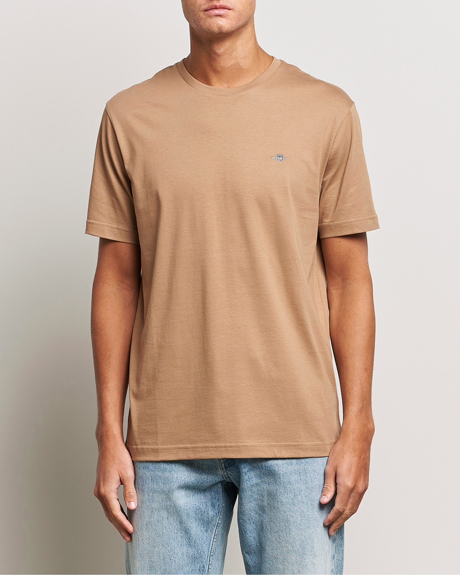 Homme | T-shirts | GANT | The Original T-Shirt Warm Khaki