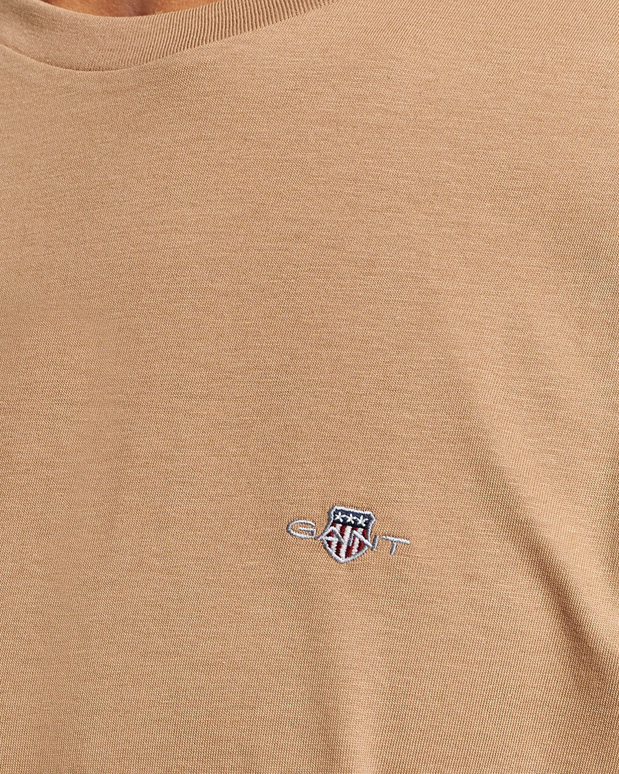 Homme | T-shirts | GANT | The Original T-Shirt Warm Khaki