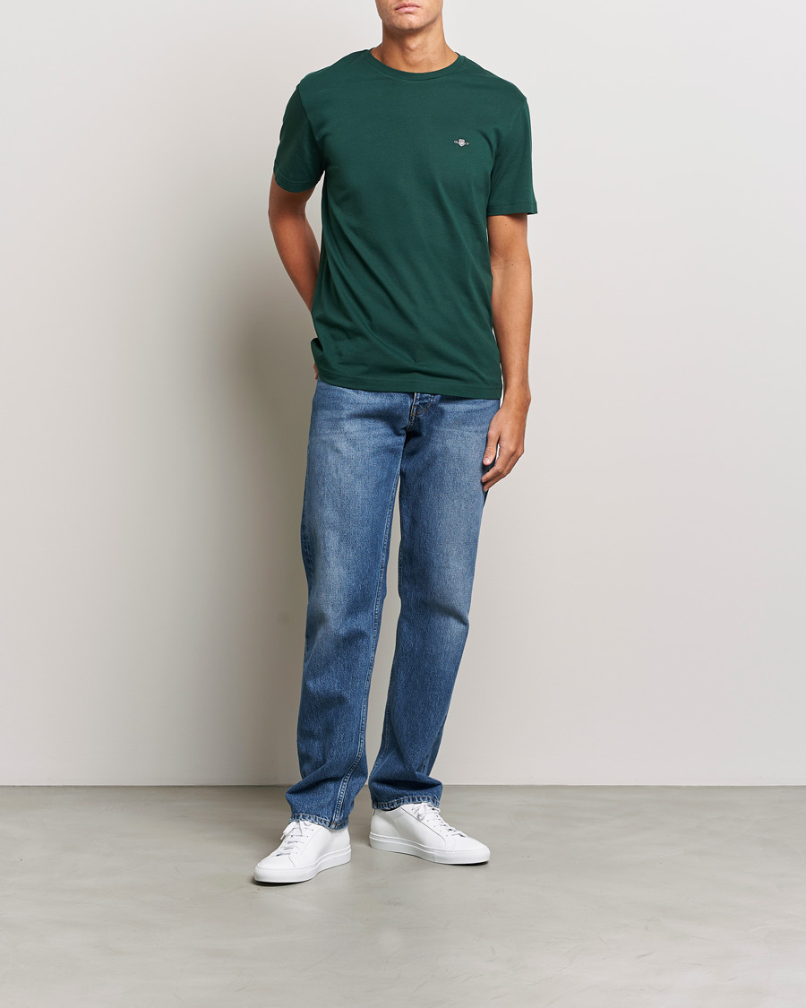 Homme | T-shirts | GANT | The Original T-shirt Tartan Green