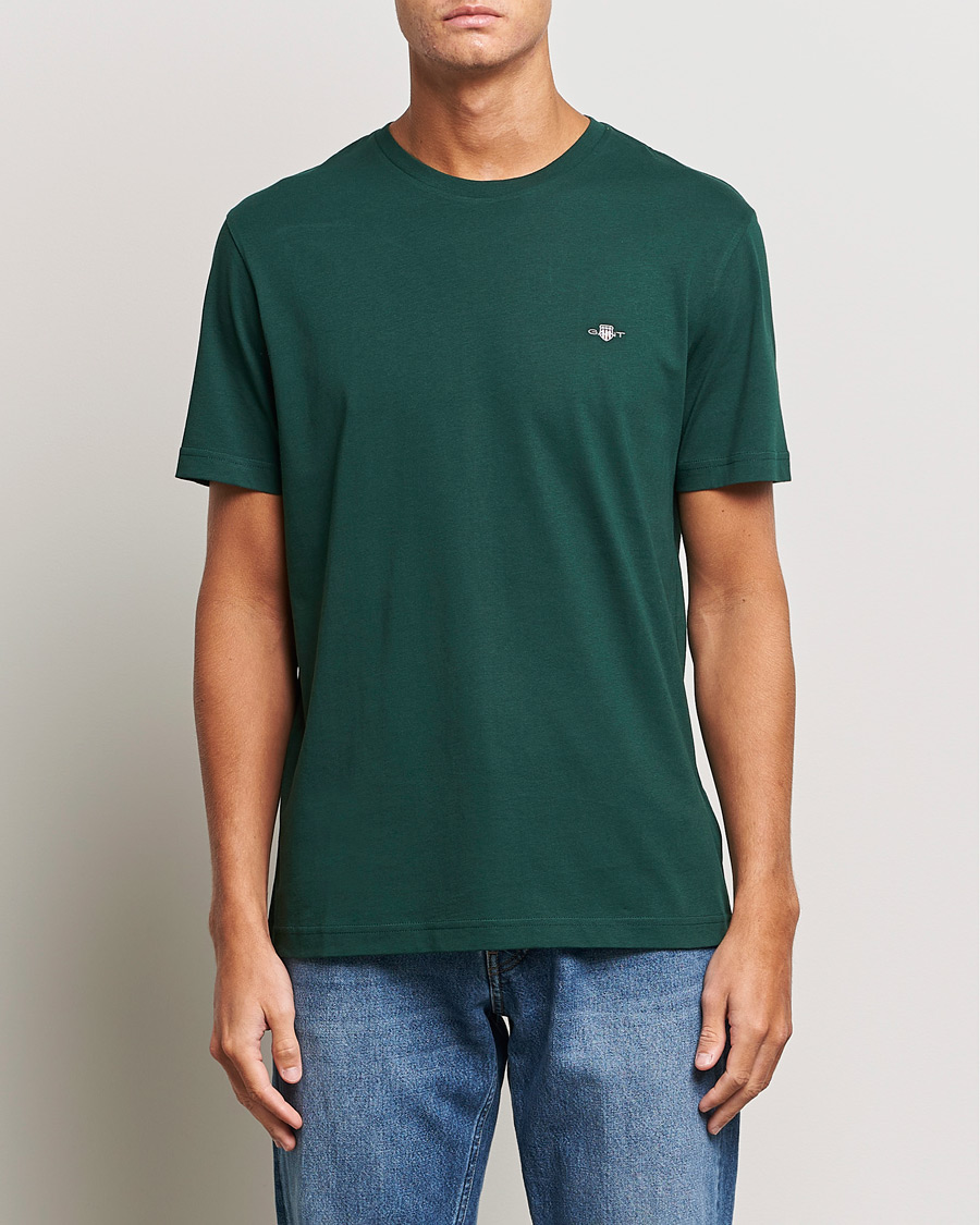 Homme | T-shirts | GANT | The Original T-shirt Tartan Green