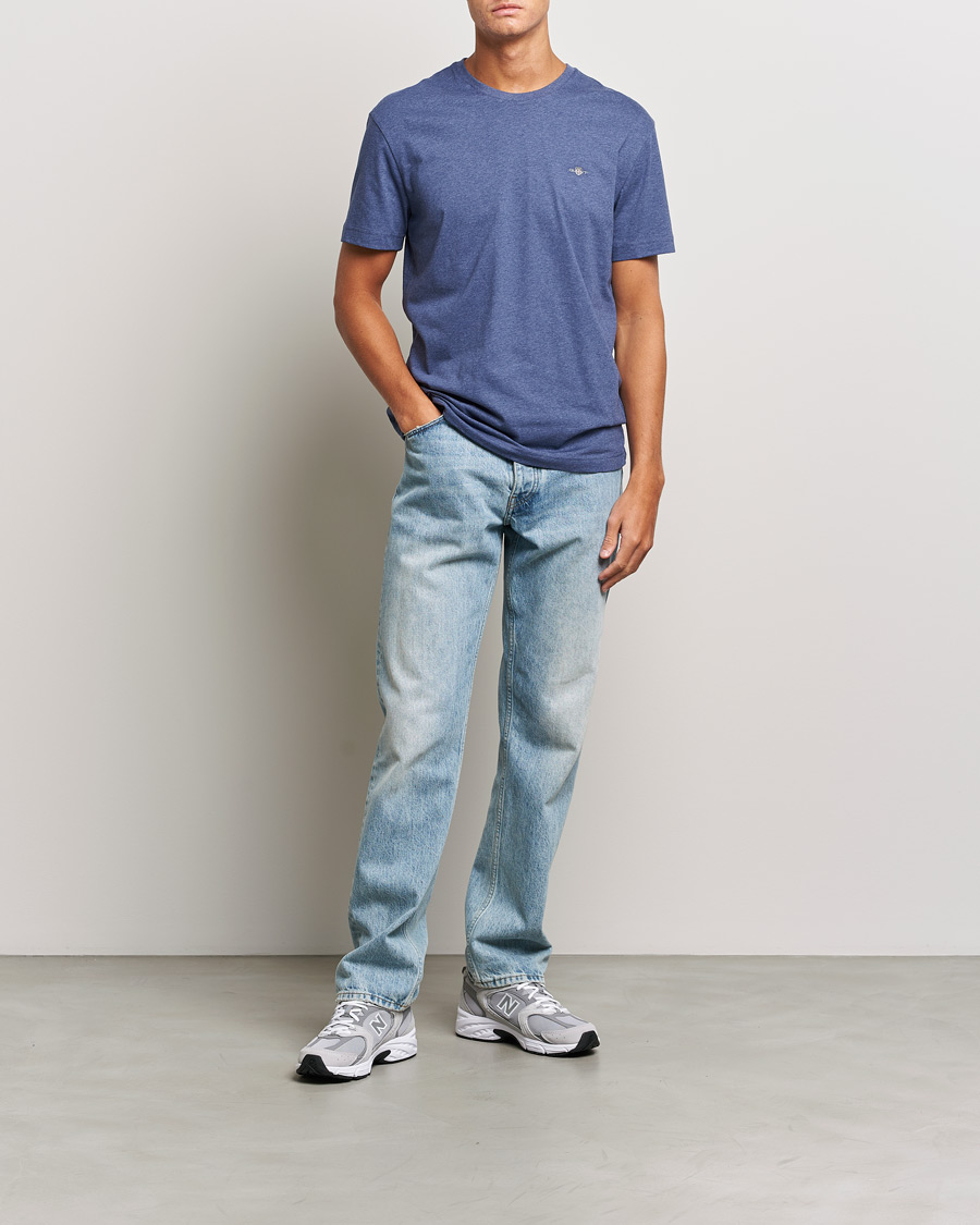 Homme | T-shirts | GANT | The Original T-Shirt Dark Jeansblue Melange