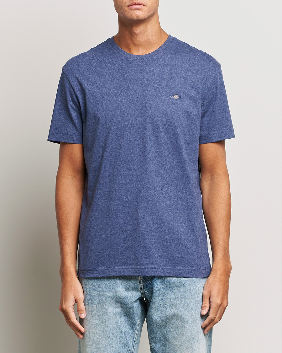 Homme | T-shirts | GANT | The Original T-Shirt Dark Jeansblue Melange