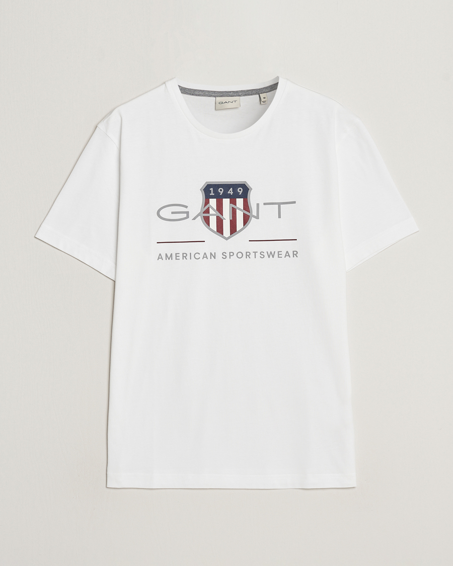 Homme | T-shirts | GANT | Archive Shield Logo T-Shirt White