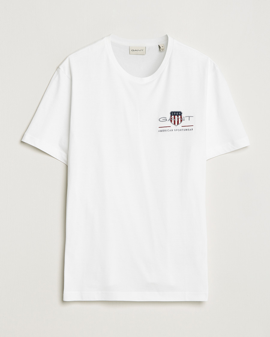 Homme | T-shirts | GANT | Archive Shield Small Logo T-Shirt White