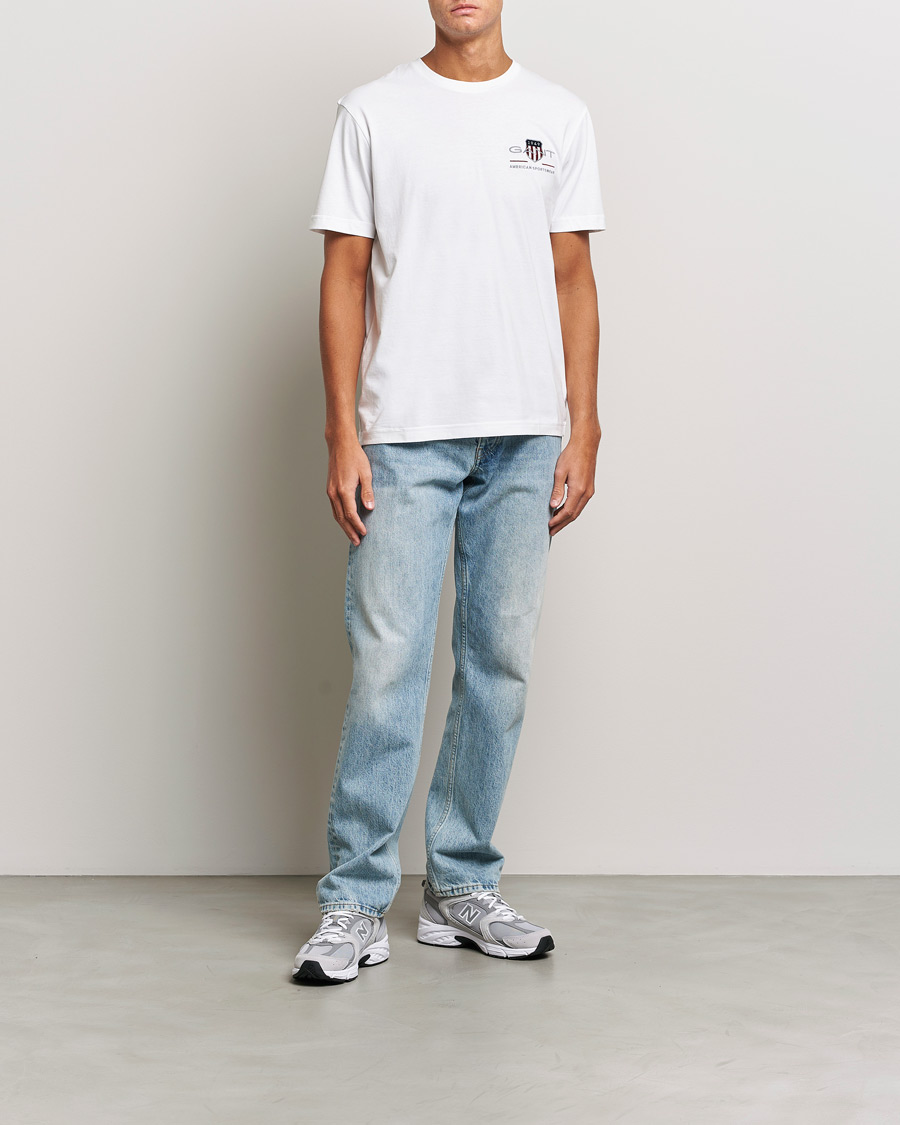Homme | T-shirts | GANT | Archive Shield Small Logo T-Shirt White